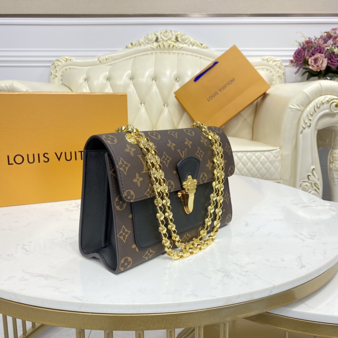 Louis Vuitton VICTOIRE Handbag Monogram M41730 Black